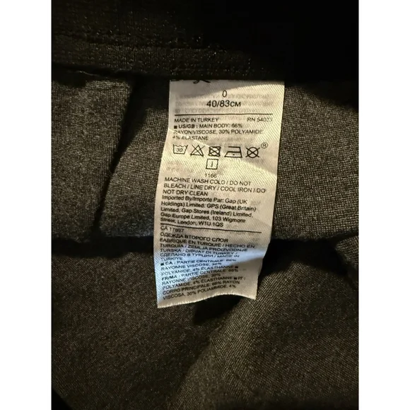 Banana Republic Pull On Ponte Pants Gray Comfort Pleated Fitted Office Women's 0 - Picture 7 of 11